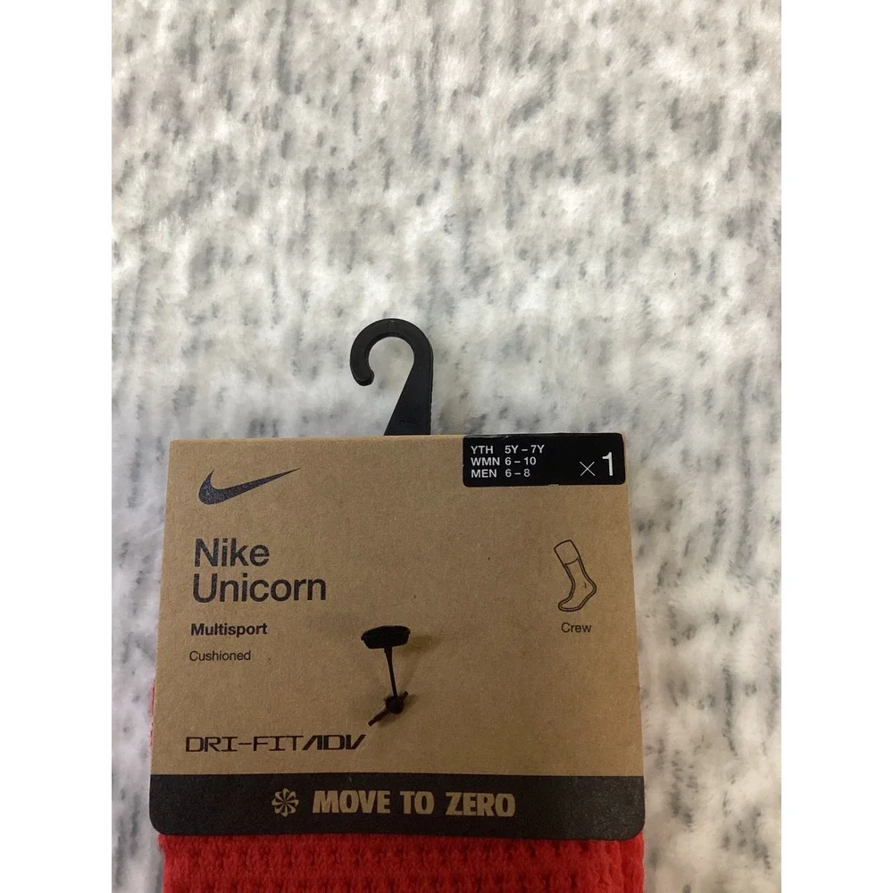 Nike Unicorn Multisport Cushioned Crew Socks Red FZ3399-657 Medium